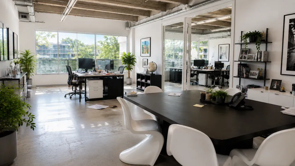 Office workspace before cleaning